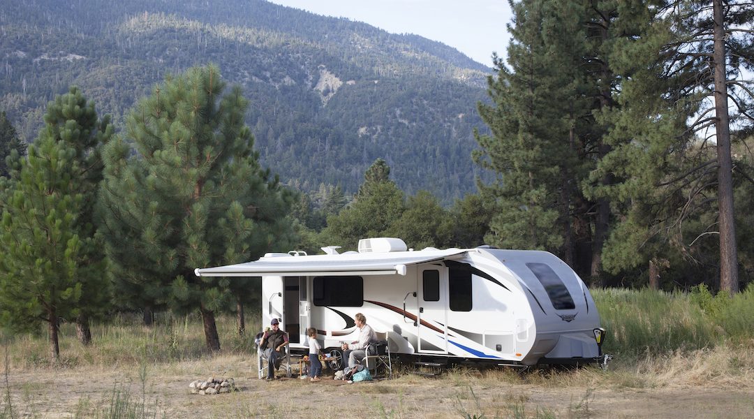 RV in the woods