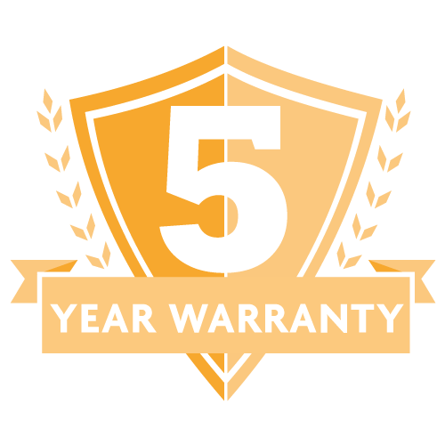 5 year warranty icon